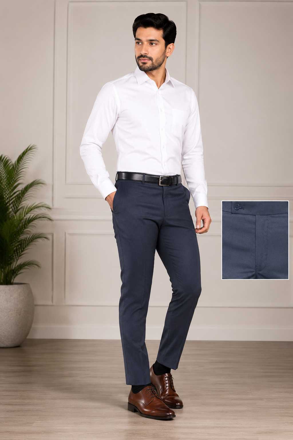 MONOFIT MEN'S FORMAL TROUSER SLETI GREY
